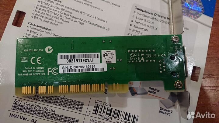 Интернет PCI адаптер DFE-520TX