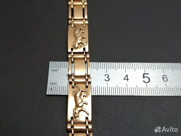 Золотой браслет 585 пробы массой 32.65 грамма 21см