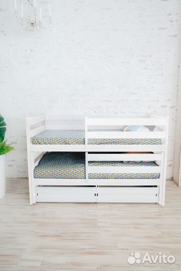 Кроватка берёза выдвижная матрешка эко для малыша