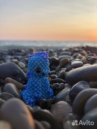 Амигуруми из бисера динозаврик