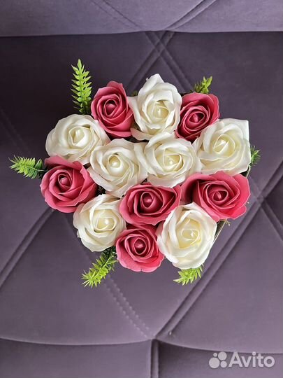 Букет из мыльных роз