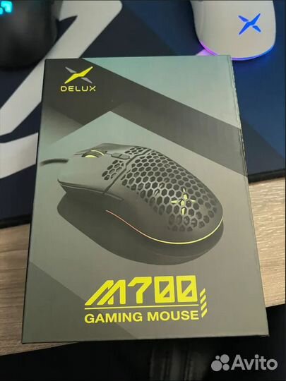 Delux M700A легкая игровая мышь RGB 67g 7200DPI 10