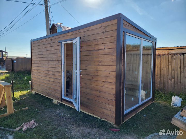 Готовая баня 5 на 2.4, мобильная баня