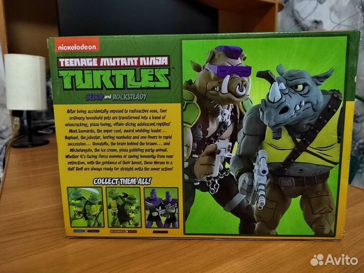 Черепашка-ниндзя рокстеди и бибоп Neca