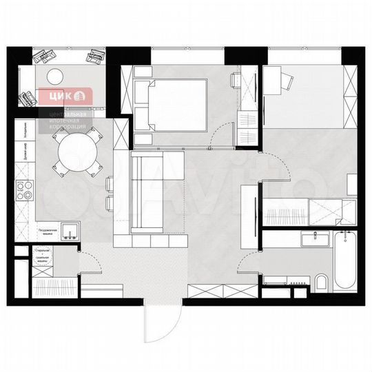 2-к. квартира, 55 м², 13/18 эт.