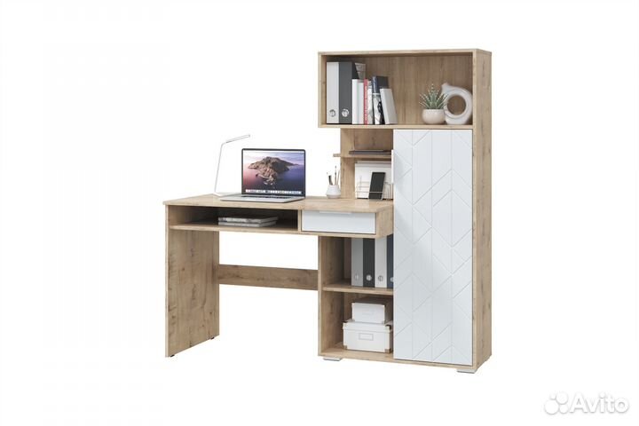 Стол компьютерный Бейсик уни Белый снег