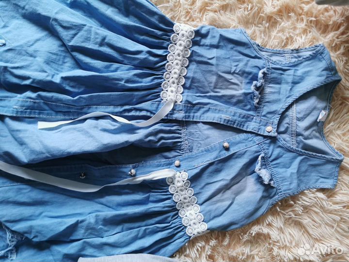 Вещи для девочки пакетом 140 146