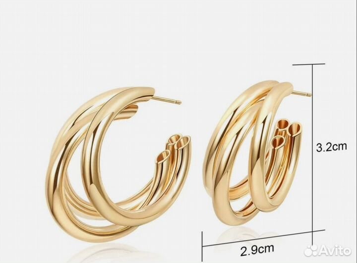 Серьги крупные бижутерия