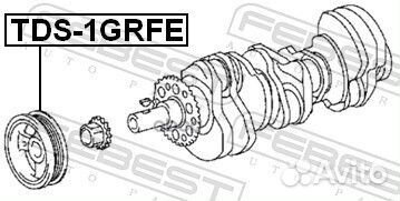 Шкив коленвала 1grfe toyota land cruiser prado