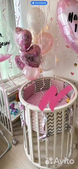 Кровать детская 7в1 + 2 матраса