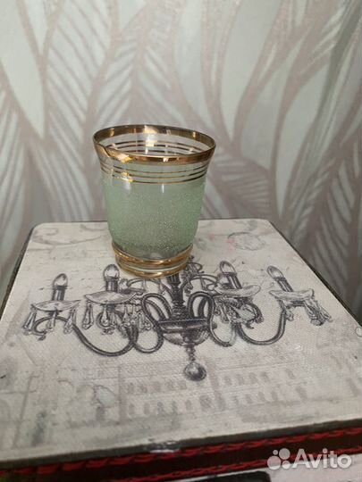 Графин с рюмками насыпное стекло СССР