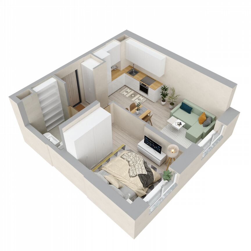 1-к. квартира, 34,5 м², 17/24 эт.