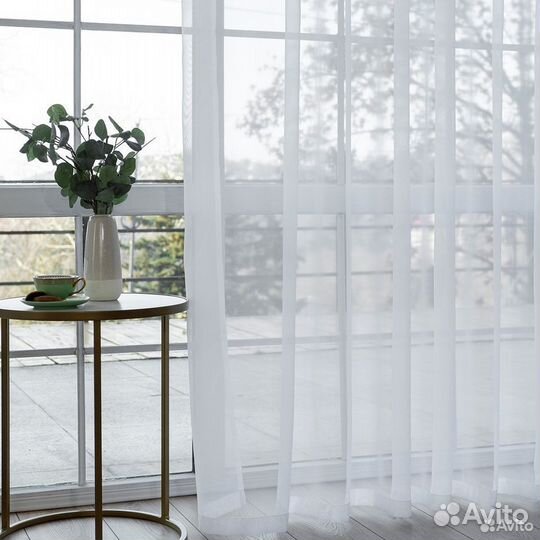 Тюль Вуаль белый