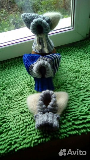 Вязанные шапочки для собачек и кошек