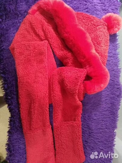 Шапка+шарф 2в1