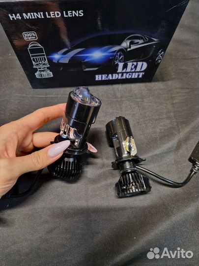 Автолампы LED с линзой Y4