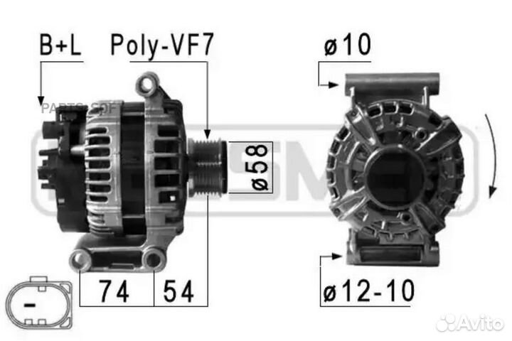 ERA 210949 210949 генератор 14V 150A\ Citroen Jump
