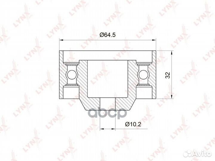 Ролик обводной ремня грм PB3017 lynxauto