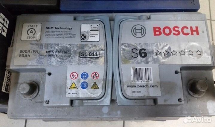 Аккумулятор бу Bosch AGM 80Ah 800А