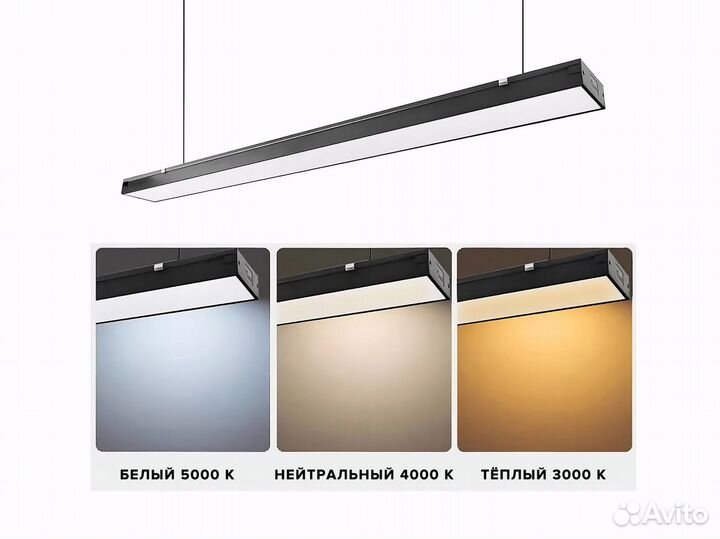 Светодиодный линейный светильник 4000к