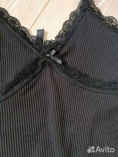 Платье мини в рубчик. Нижнее бельё. XS