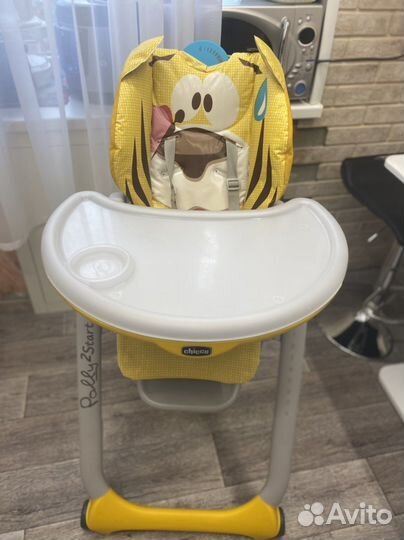 Стульчик для кормления chicco polly 2 start тигр