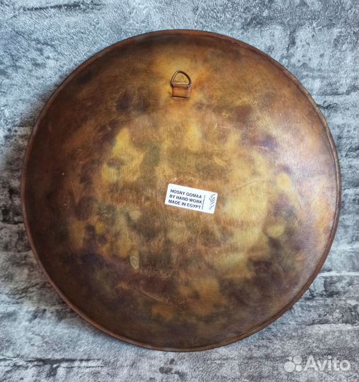 Настенная тарелка чеканка латунь Египет