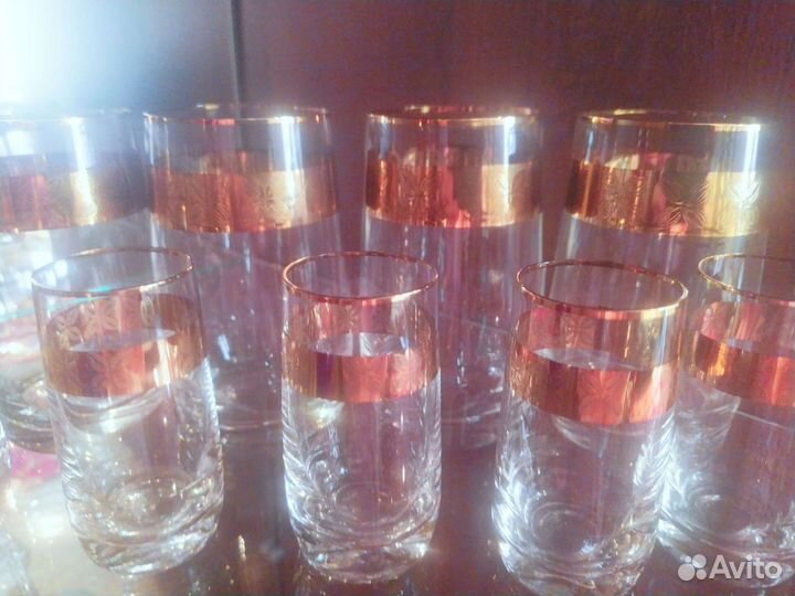 Стаканы хрустальные Богемия 8 и 11 см