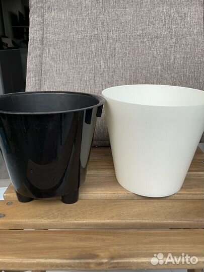 Горшок для цветов InGreen, белый х 16 см, 1.6 л