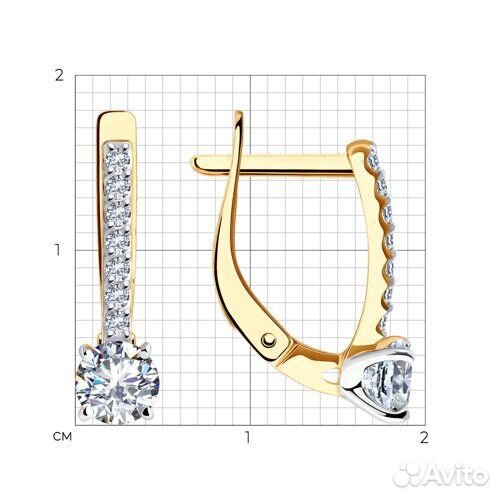 Серьги Diamant из золота, 51-120-02334-1