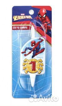 Свеча - цифра «Человек-Паук 1»