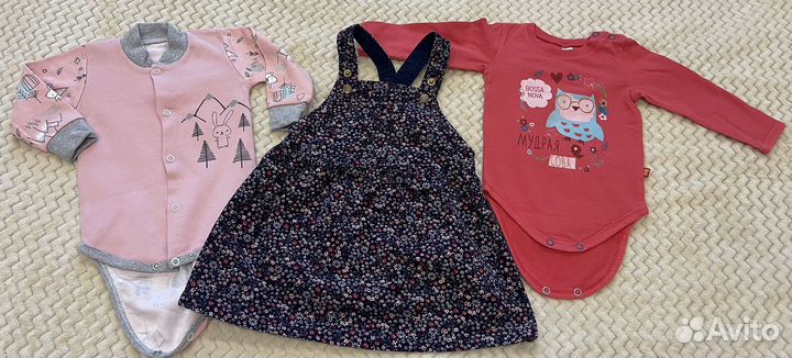 Пакет брендовых вещей на девочку р.62-68