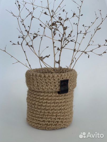 Подставка для кухонных принадлежностей джутовая