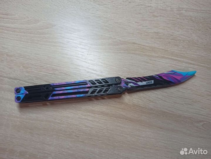 Деревянный нож бабочка из стэндоф 2