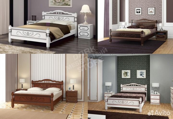 Кровать массив