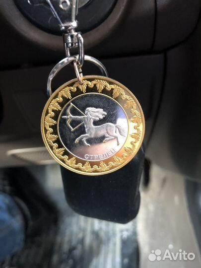 Брелок-монета (серебро и позолота)