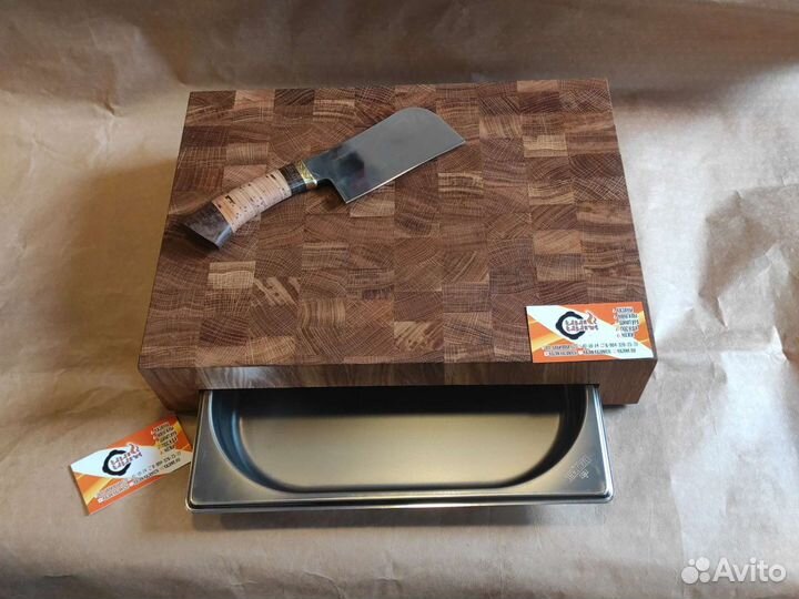 Доска разделочная торц. с емкостью