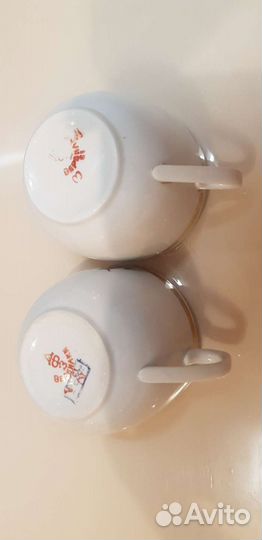 Чашки Вербилки фарфор СССР 1954-1965 г
