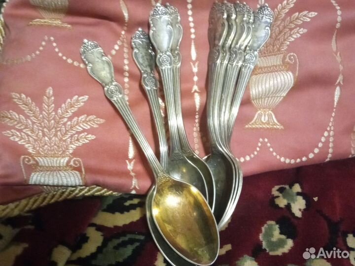 Ложки мельхиор позолота СССР