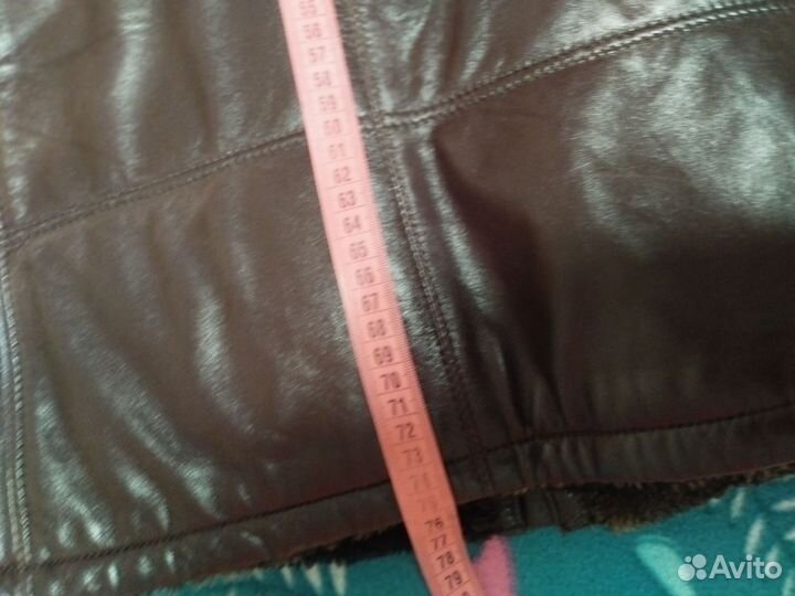 Кожаная зимняя куртка бушлат