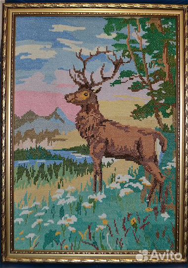 Картина вышитая крестиком ручная работа