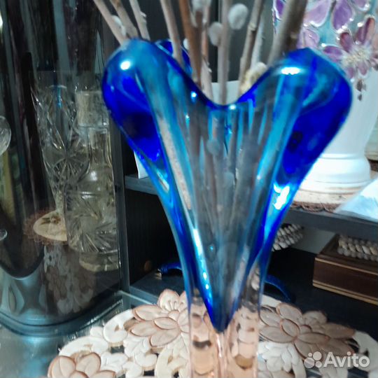 Ваза для цветов хрустальная 30 см