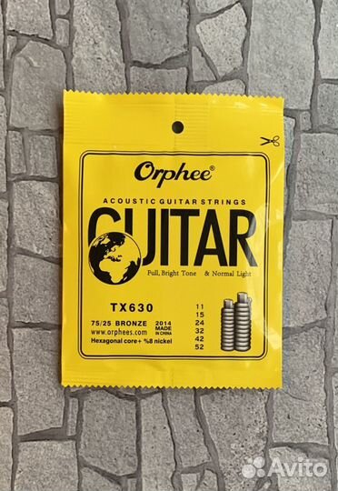 Набор струн для гитары Orphee (1 пачка - 6 струн)