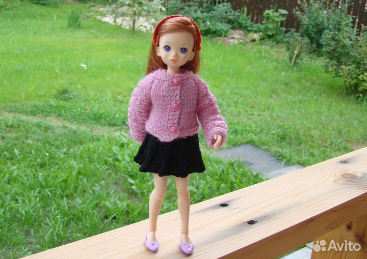 Розовая кофточка на куклу Ruruko (Руруко)