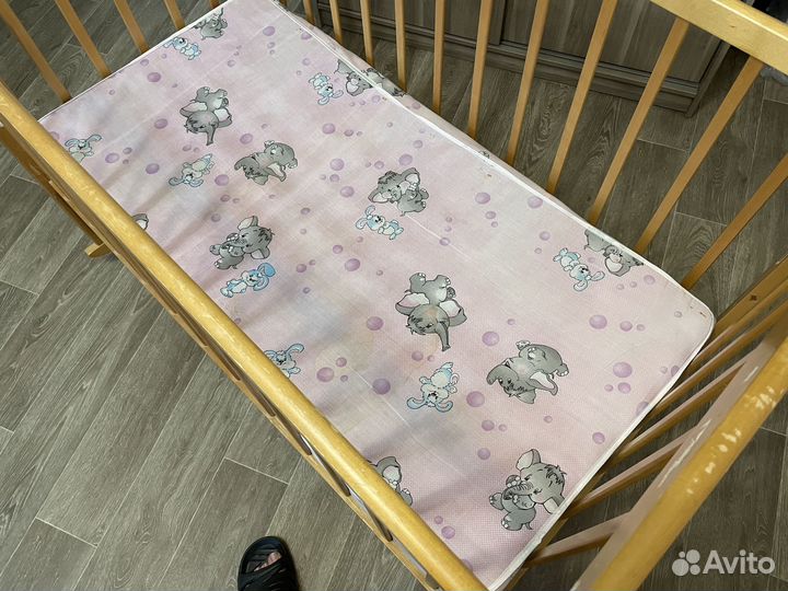 Кровать-качалка детская с ящиком