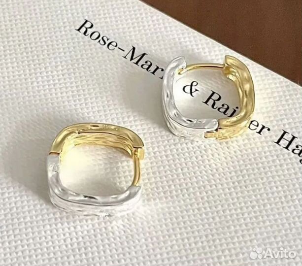 Серебряные серьги Двусторонние