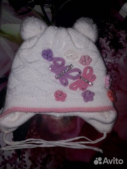 Шапка тёплая для девочки
