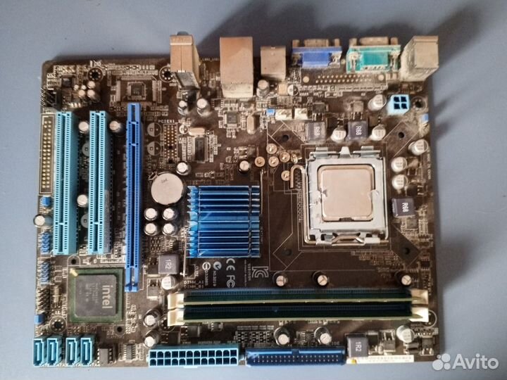 Материнская плата с процессором и с оперативка 1GB