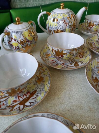Чайный сервиз лфз золотые ромашки