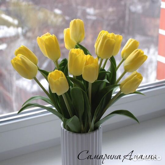 Тюльпаны ручной работы из хол.фарфора